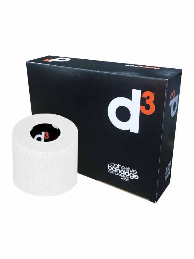 Bendaggio coesivo a compressione 5cm x 5mt Bianco | D3