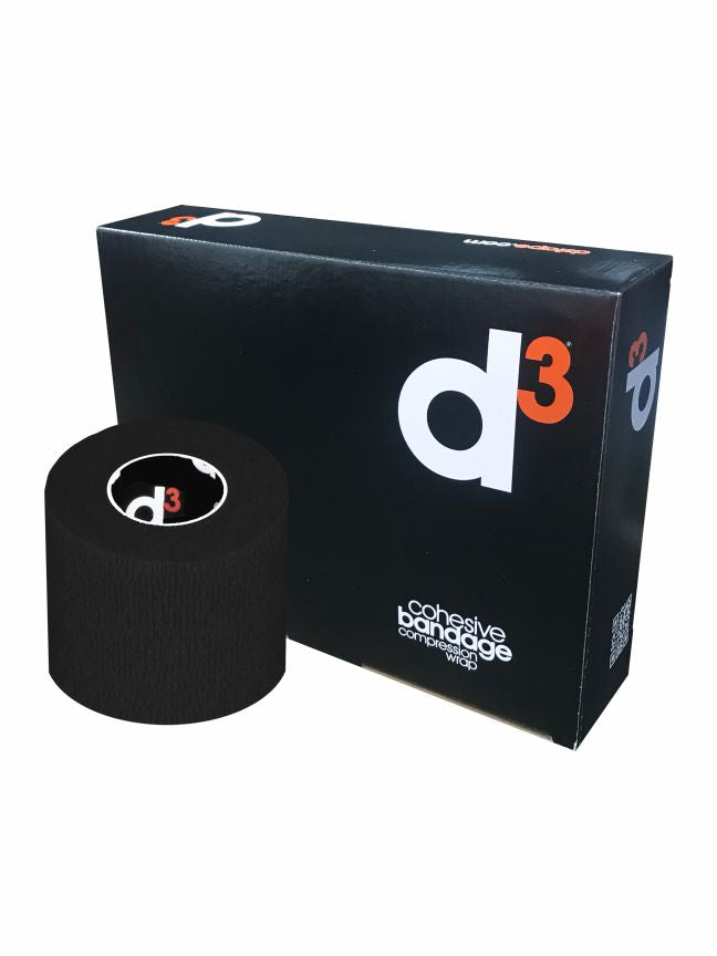 Bendaggio coesivo a compressione 5cm x 5mt Nero | D3