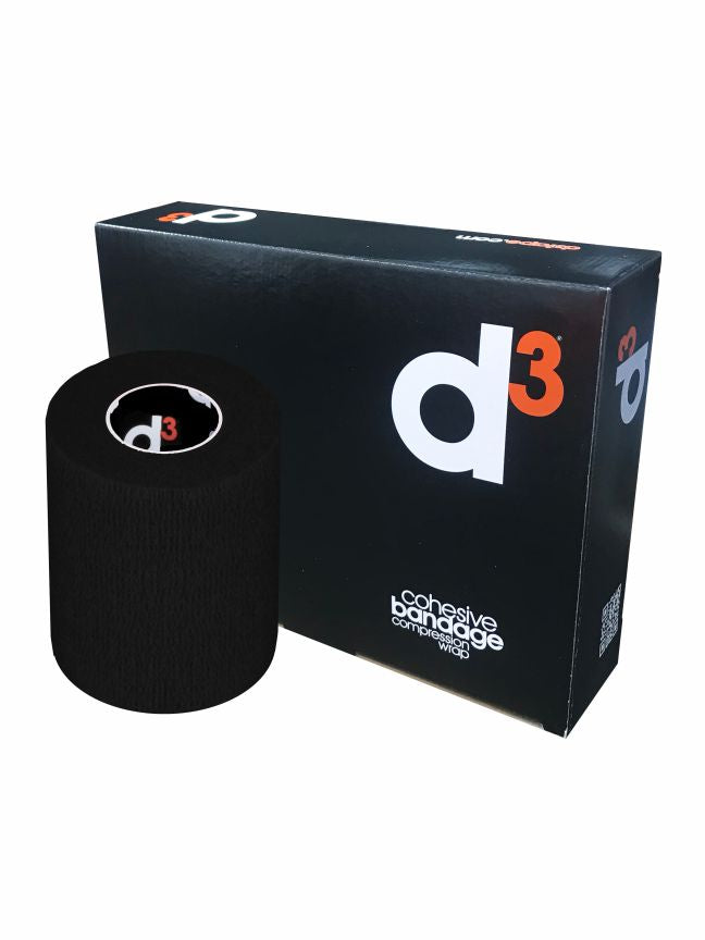 Bendaggio coesivo a compressione 7,5 cm x 5 mt Nero | D3