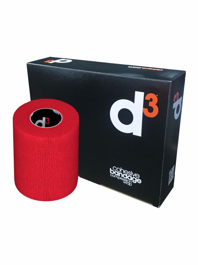 Bendaggio coesivo a compressione 7,5 cm x 5 mt Rosso | D3