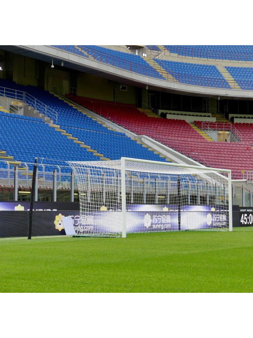 rete calcio regolamentare modello champions top misure 7,5 x 2,5 mt corda 6 mm foto San Siro