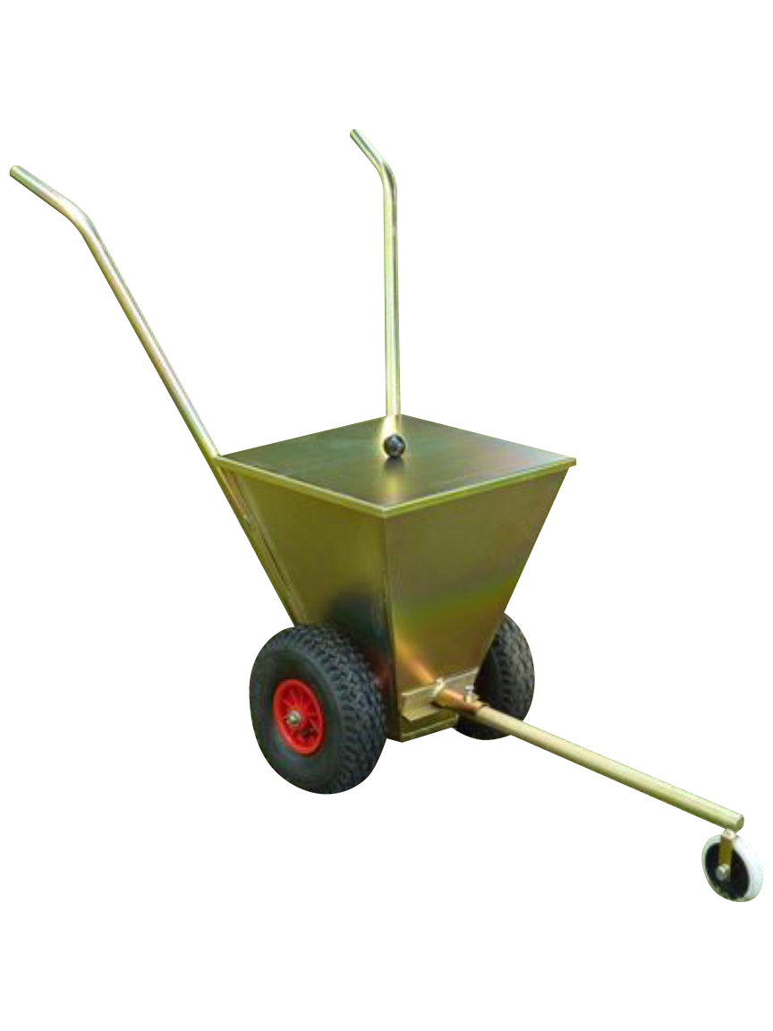 Carrello segnacampo con ruota indicatrice a gesso con ruote gommate