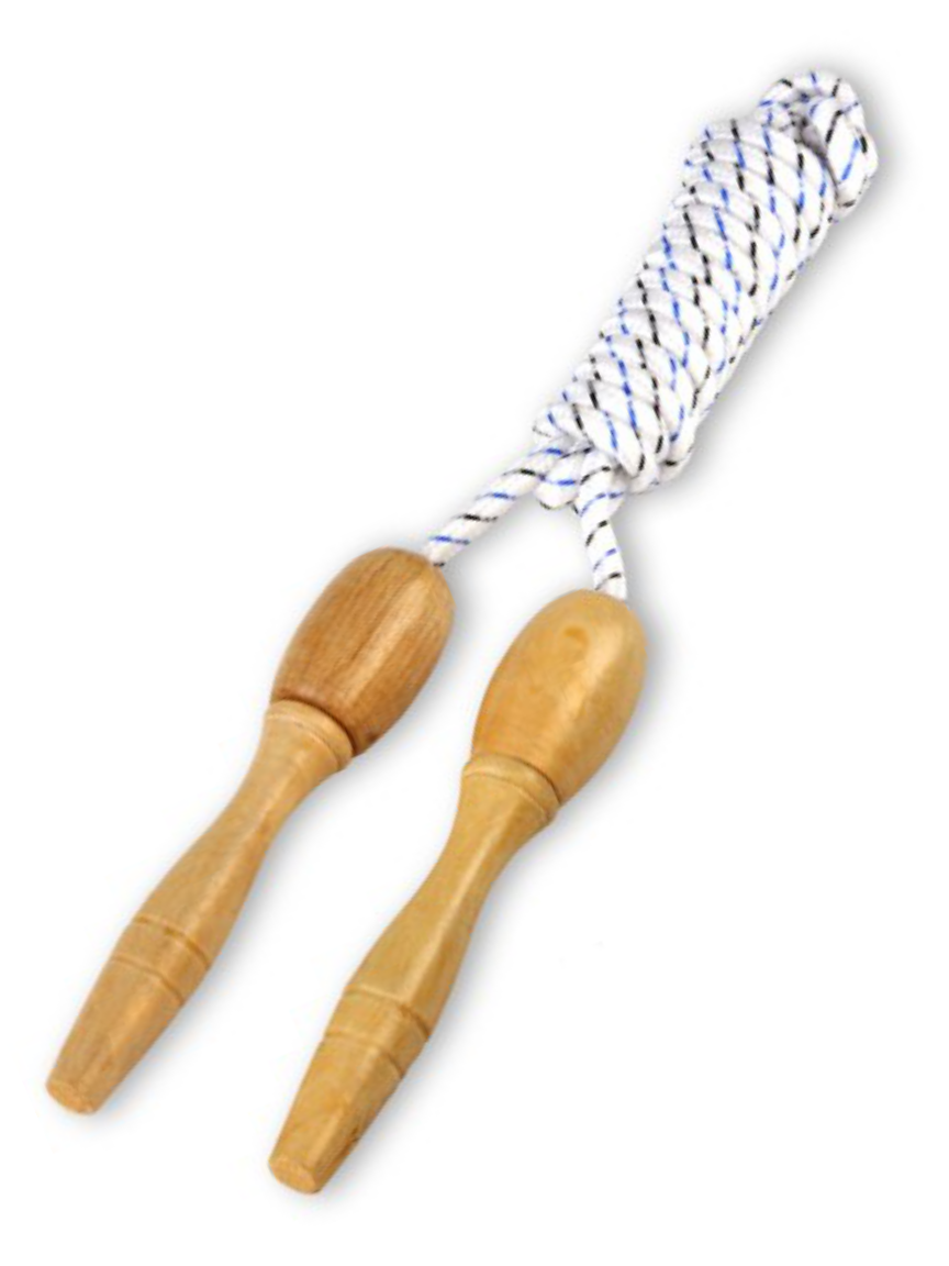 corda da salto manici in legno corda in nylon