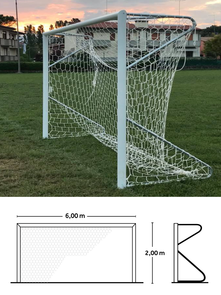 coppia porte calcio ridotte 6x2 mt mobili