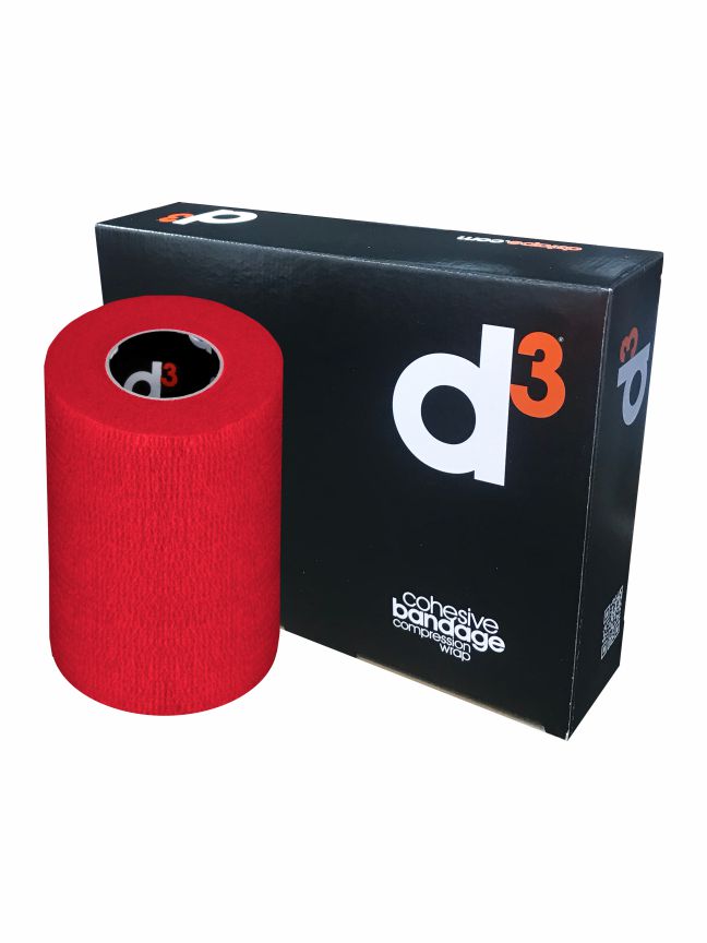 Bendaggio coesivo a compressione 10 cm x 5 mt Rosso | D3