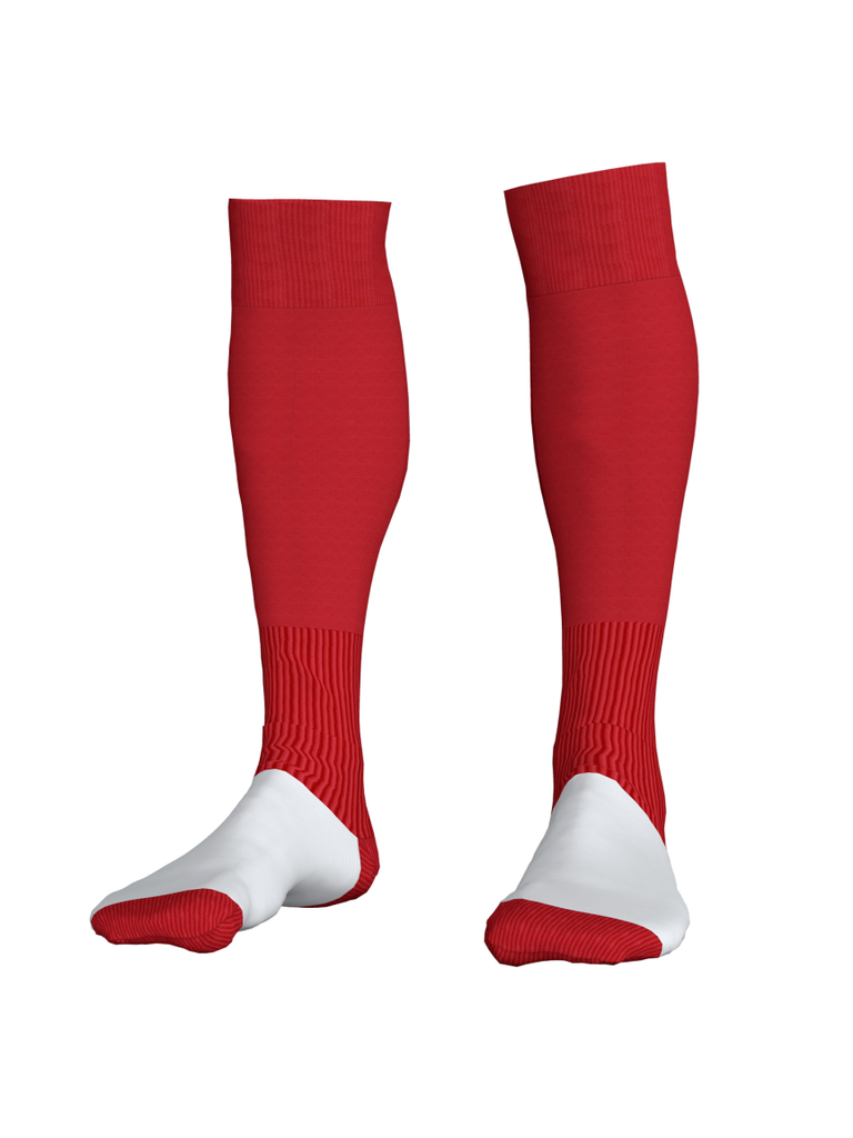Calze sportive professionali per una maggiore comodità del giocatore. colore rosso
