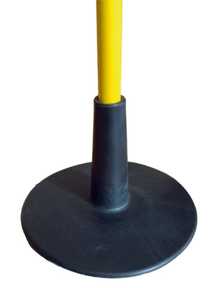 base in gomma per paletti allenamento campo sintetico