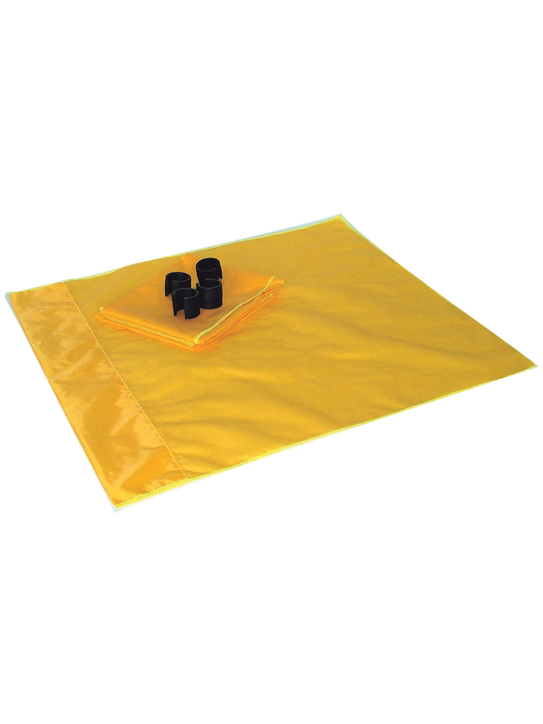 kit ricambio 4 bandierine calcio d'angolo colore giallo