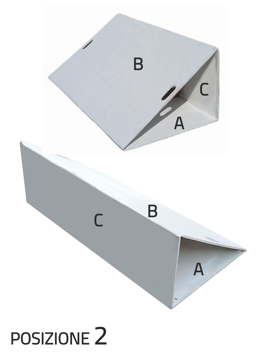 muro prismatico vetroresina a 3 facce posizione 2
