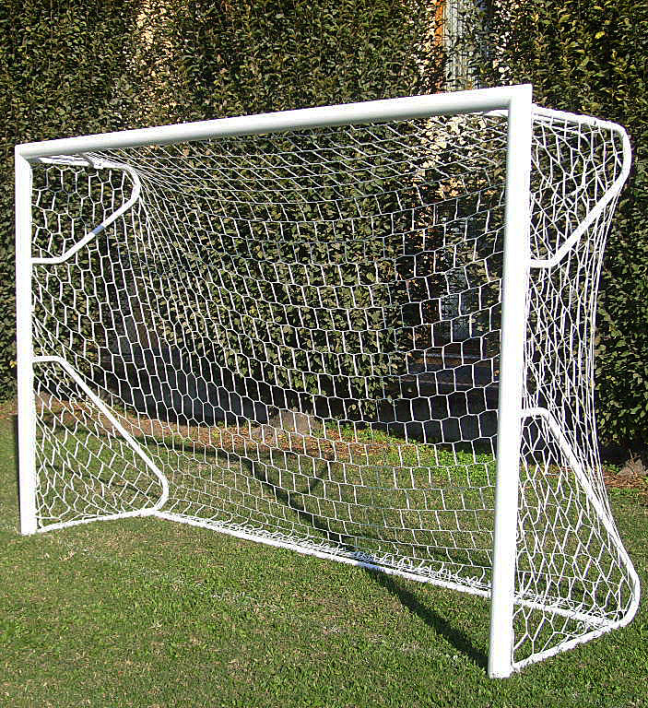 rete porta calcetto c5 esagonale 3x2 bianca 3mm