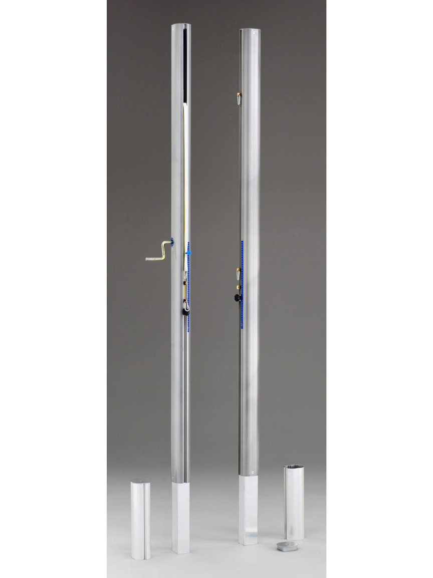 Impianto pallavolo in alluminio monotubolare meccanismi interni in alluminio