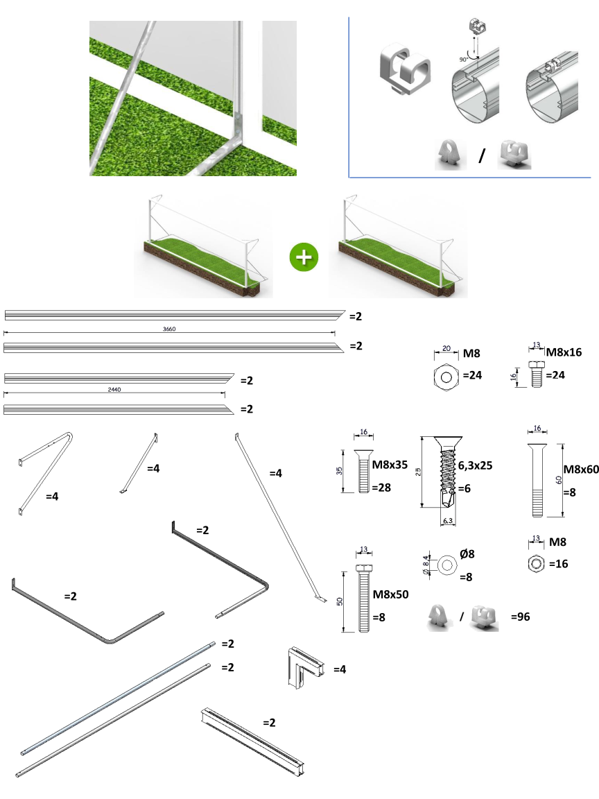 scheda tecnica 2 porte calcio regolamentari mobili 732x244 in alluminio